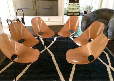 Vittorio Nobili Set of Six Medea Chairs by Vittorio Nobili