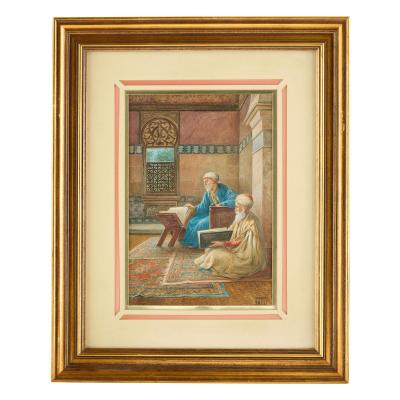 Vittorio Rappini Pair of early 20th century Orientalist watercolours by Vittorio Rappini