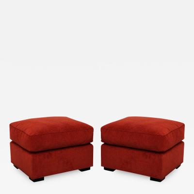 Vittorio Valabrega Pair of Upholstered Ottomans by Vittorio Valabrega