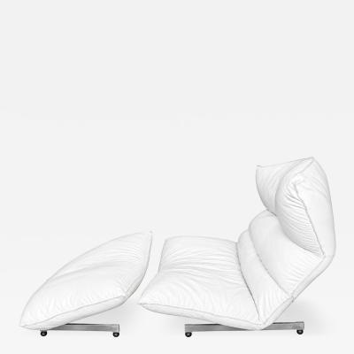 Vittorio Varo Canestrari Lounge Chair and Ottoman Italy 1970