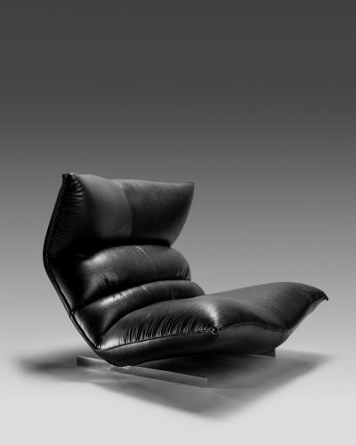 Vittorio Varo Vittorio Varo Canestrari lounge chair for 1P Italy 1970s