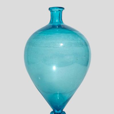 Vittorio Zecchin 1920s aquamarine Veronese vase by Vittorio Zecchin for Venini