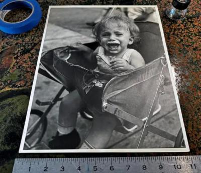 Vivian Maier Crying Child in Stroller Vintage Print Female Street Photographer