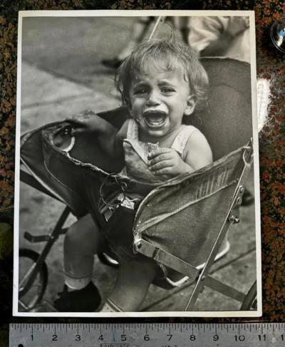 Vivian Maier Crying Child in Stroller Vintage Print Female Street Photographer