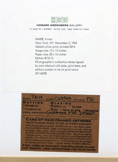 Vivian Maier Framed Street Photograph by Vivian Maier Editioned with Provenance