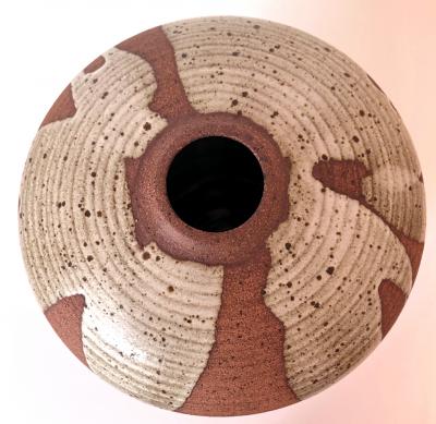 Vivika Heino Striking Ceramic Jar Vase with Flowing Glaze by Vivika and Otto Heino