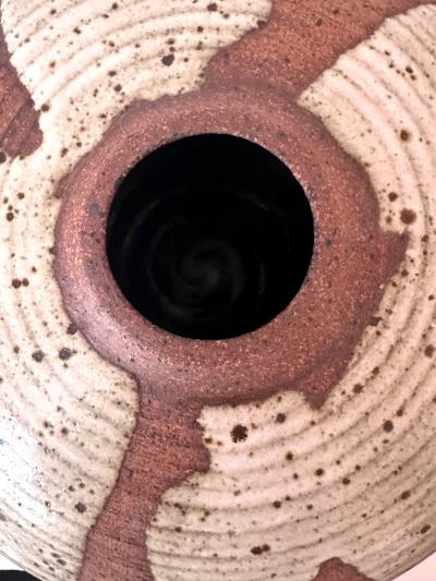 Vivika Heino Striking Ceramic Jar Vase with Flowing Glaze by Vivika and Otto Heino