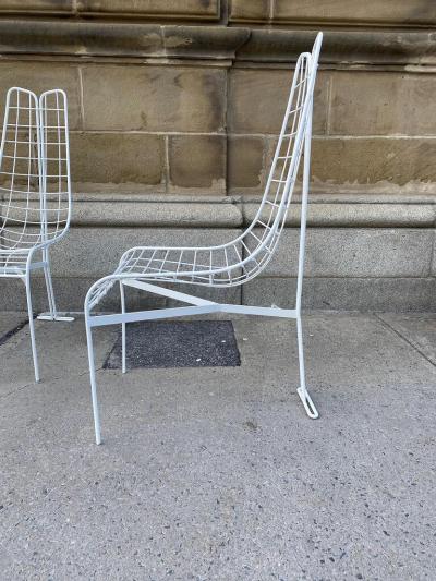 Vladimir Kagan FABULOUS SET OF 4 WHITE PAINTED STEAL CAPRICORN CHAIRS BY VLADIMIR KAGAN