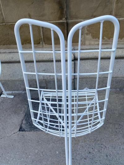 Vladimir Kagan FABULOUS SET OF 4 WHITE PAINTED STEAL CAPRICORN CHAIRS BY VLADIMIR KAGAN