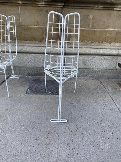 Vladimir Kagan FABULOUS SET OF 4 WHITE PAINTED STEAL CAPRICORN CHAIRS BY VLADIMIR KAGAN