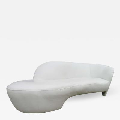 Vladimir Kagan Fabulous Vladimir Kagan White Leather Cloud Sofa Weiman 1980s