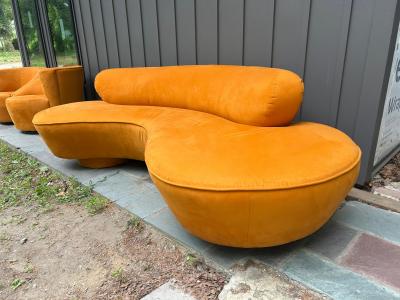Vladimir Kagan Gorgeous Butternut Vladimir Kagan Serpentine Cloud Sofa Mid Century Modern
