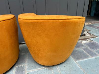 Vladimir Kagan Gorgeous Pair Vladimir Kagan Directional Swivel Nautilus Chair Mid Century