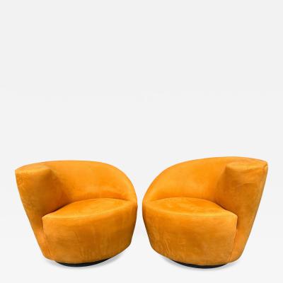 Vladimir Kagan Gorgeous Pair Vladimir Kagan Directional Swivel Nautilus Chair Mid Century