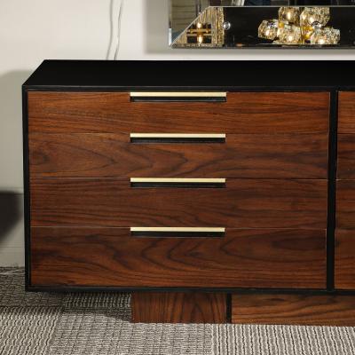 Vladimir Kagan Important Mid Century Vladimir Kagan Rosewood Chest of Drawers w Brass Hardware