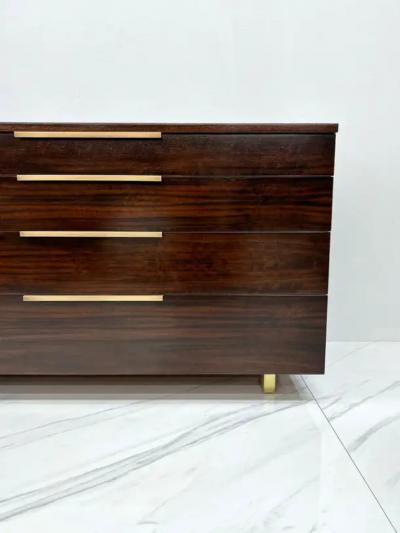 Vladimir Kagan Important Vladimir Kagan Rosewood Brass Dresser Desk Unit 1950s