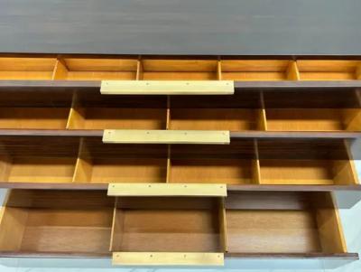 Vladimir Kagan Important Vladimir Kagan Rosewood Brass Dresser Desk Unit 1950s