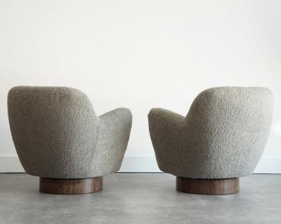 Vladimir Kagan Kagan Dreyfuss Swivel Chairs Model 100A by Vladimir Kagan