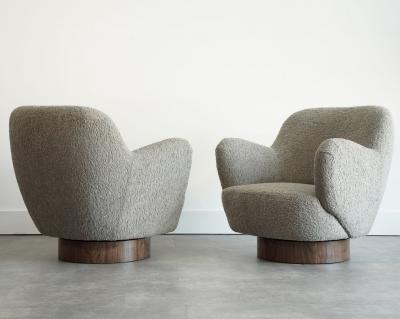 Vladimir Kagan Kagan Dreyfuss Swivel Chairs Model 100A by Vladimir Kagan