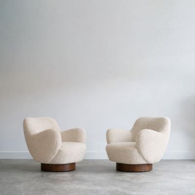 Vladimir Kagan Kagan Dreyfuss Swivel Chairs Model 100A by Vladimir Kagan
