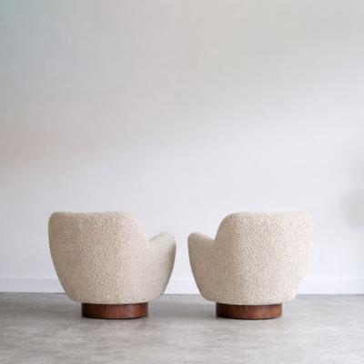 Vladimir Kagan Kagan Dreyfuss Swivel Chairs Model 100A by Vladimir Kagan