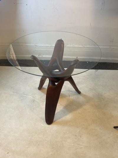 Vladimir Kagan MODERNIST ORGANIC SCULPTED INTERLOCKING WOOD TABLE ATTRIBUTED TO VLADIMIR KAGAN