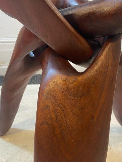 Vladimir Kagan MODERNIST ORGANIC SCULPTED INTERLOCKING WOOD TABLE ATTRIBUTED TO VLADIMIR KAGAN