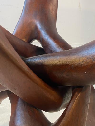 Vladimir Kagan MODERNIST ORGANIC SCULPTED INTERLOCKING WOOD TABLE ATTRIBUTED TO VLADIMIR KAGAN