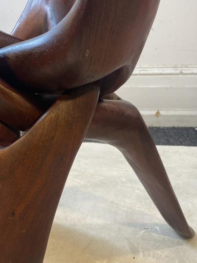 Vladimir Kagan MODERNIST ORGANIC SCULPTED INTERLOCKING WOOD TABLE ATTRIBUTED TO VLADIMIR KAGAN