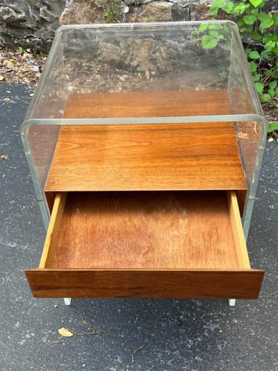 Vladimir Kagan MODERNIST WOOD AND LUCITE FLOATING TABLES BY VLADIMIR KAGAN