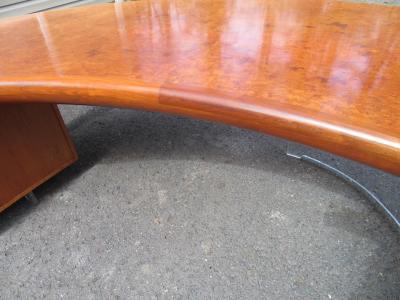 Vladimir Kagan Magnificent Rare Kidney Shaped Vladimir Kagan Burl Desk Credenza Mid Century