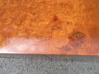 Vladimir Kagan Magnificent Rare Kidney Shaped Vladimir Kagan Burl Desk Credenza Mid Century
