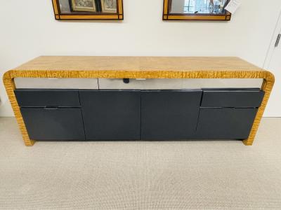 Vladimir Kagan Mid Century Modern Waterfall Sideboard Dresser by Vladimir Kagan Burlwood