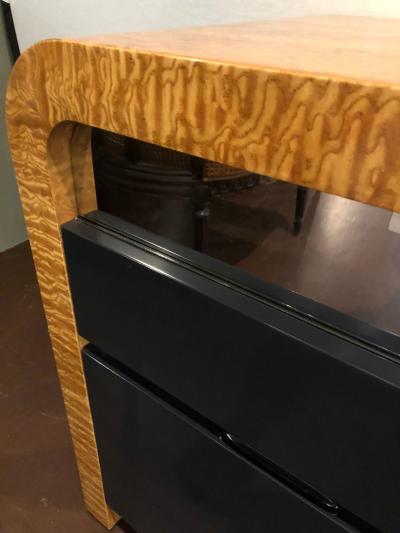 Vladimir Kagan Mid Century Modern Waterfall Sideboard Dresser by Vladimir Kagan Burlwood