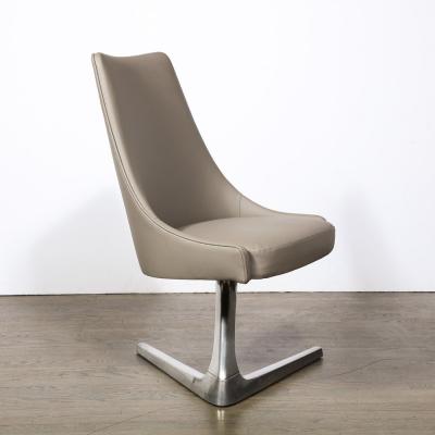 Vladimir Kagan Mid Century Modernist Vladimir Kagan Chromecraft Sculpta Unicorn Swivel Chair