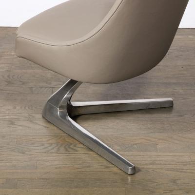 Vladimir Kagan Mid Century Modernist Vladimir Kagan Chromecraft Sculpta Unicorn Swivel Chair