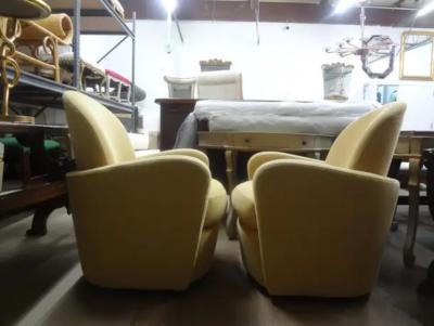 Vladimir Kagan Pair Of Michael Wolk Style Swivel Chairs
