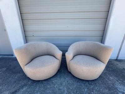 Vladimir Kagan Pair Of Vladimir Kagan For Weiman Nautilus Swivel Chairs