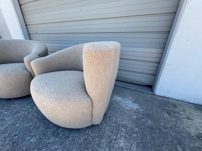 Vladimir Kagan Pair Of Vladimir Kagan For Weiman Nautilus Swivel Chairs
