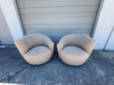 Vladimir Kagan Pair Of Vladimir Kagan For Weiman Nautilus Swivel Chairs