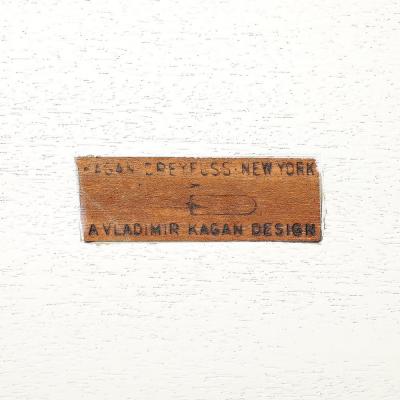 Vladimir Kagan Pair of Documented Off White Inset Tile Vladimir Kagan Nested Side Tables