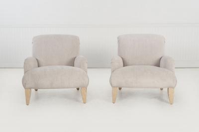 Vladimir Kagan Pair of Kagan Style Lounge Chairs for Design Studio 1980c