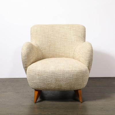 Vladimir Kagan Pair of Mid Century Documented Walnut Barrel Chairs by Vladimir Kagan 1947