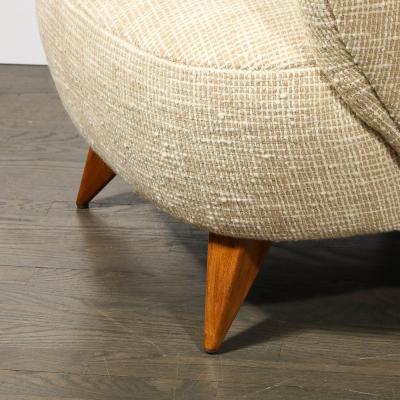 Vladimir Kagan Pair of Mid Century Documented Walnut Barrel Chairs by Vladimir Kagan 1947