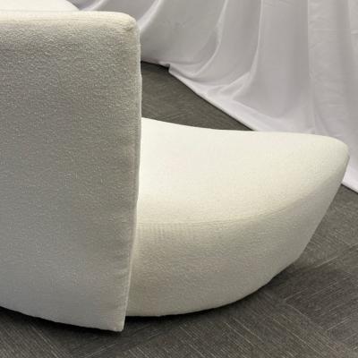 Vladimir Kagan Pair of Mid Century Modern Organic Vladimir Kagan Bilbao Sofas White Boucle