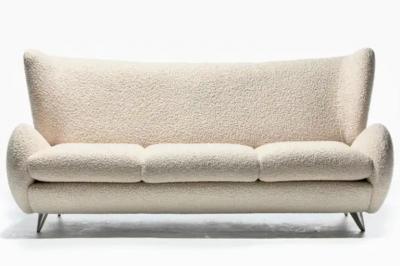 Vladimir Kagan Pair of Vladimir Kagan Fiftyish Wingback Sofas