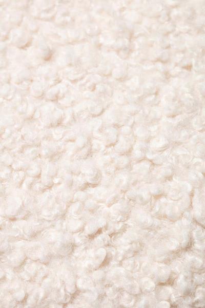 Vladimir Kagan Pair of Vladimir Kagan Nautilus Swivel Lounge Chairs and Ottoman in Ivory Boucl 