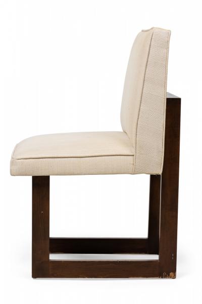 Vladimir Kagan Pair of Vladimir Kagan Nobu or Cubist Walnut Upholstered Dining Chairs
