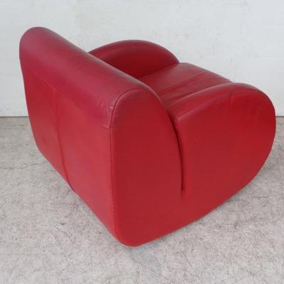 Vladimir Kagan Pair of Vladimir Kagan Rock Star His and Her Lounge Chairs and Ottoman