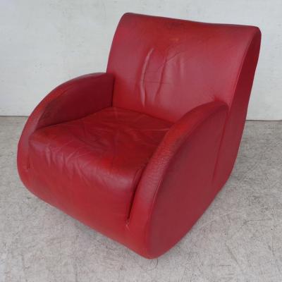 Vladimir Kagan Pair of Vladimir Kagan Rock Star His and Her Lounge Chairs and Ottoman